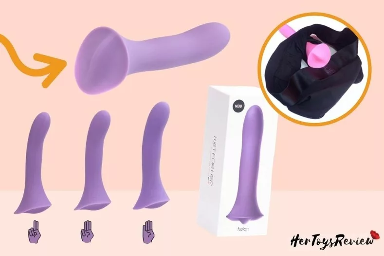 wet for her Strap-On Toy Fusion Purple