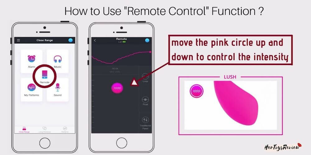 Lovense Lush remote control function