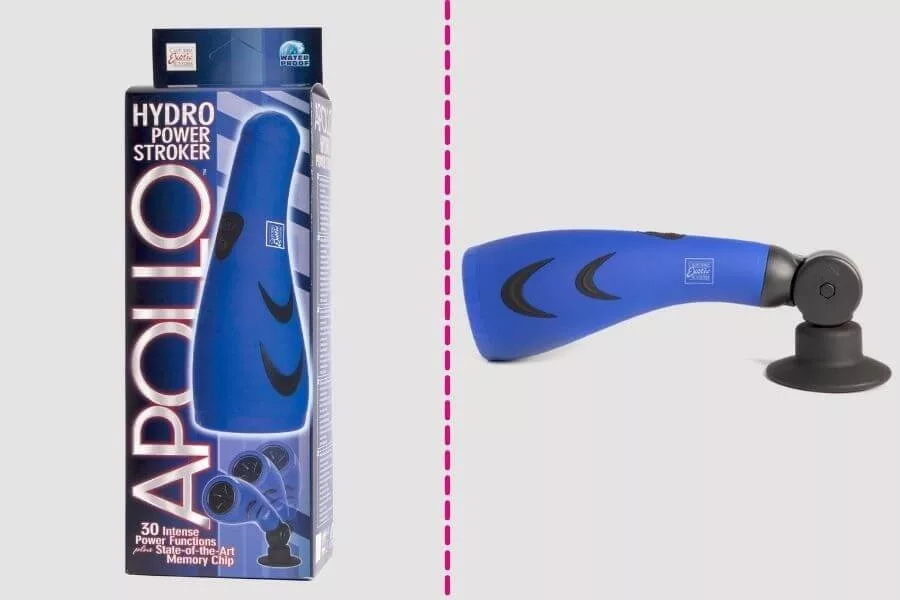 Apollo Hydro Power Stroker Vibrating Male Masturbator with Suctioning Cup